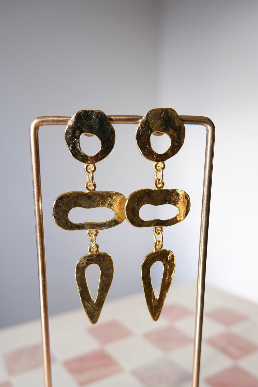 Gold Plated Statement Earrings