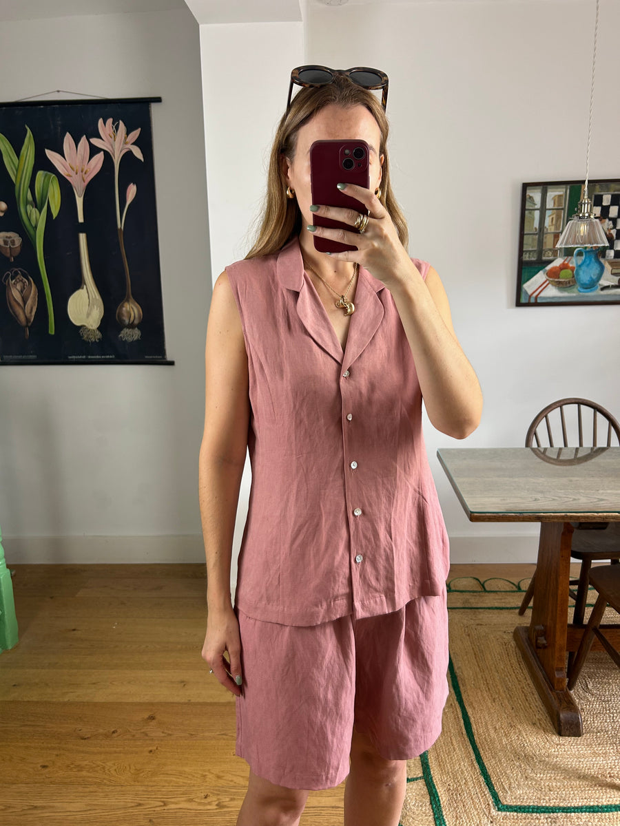 Pink Shorts & Blouse Co-ord - UK 12