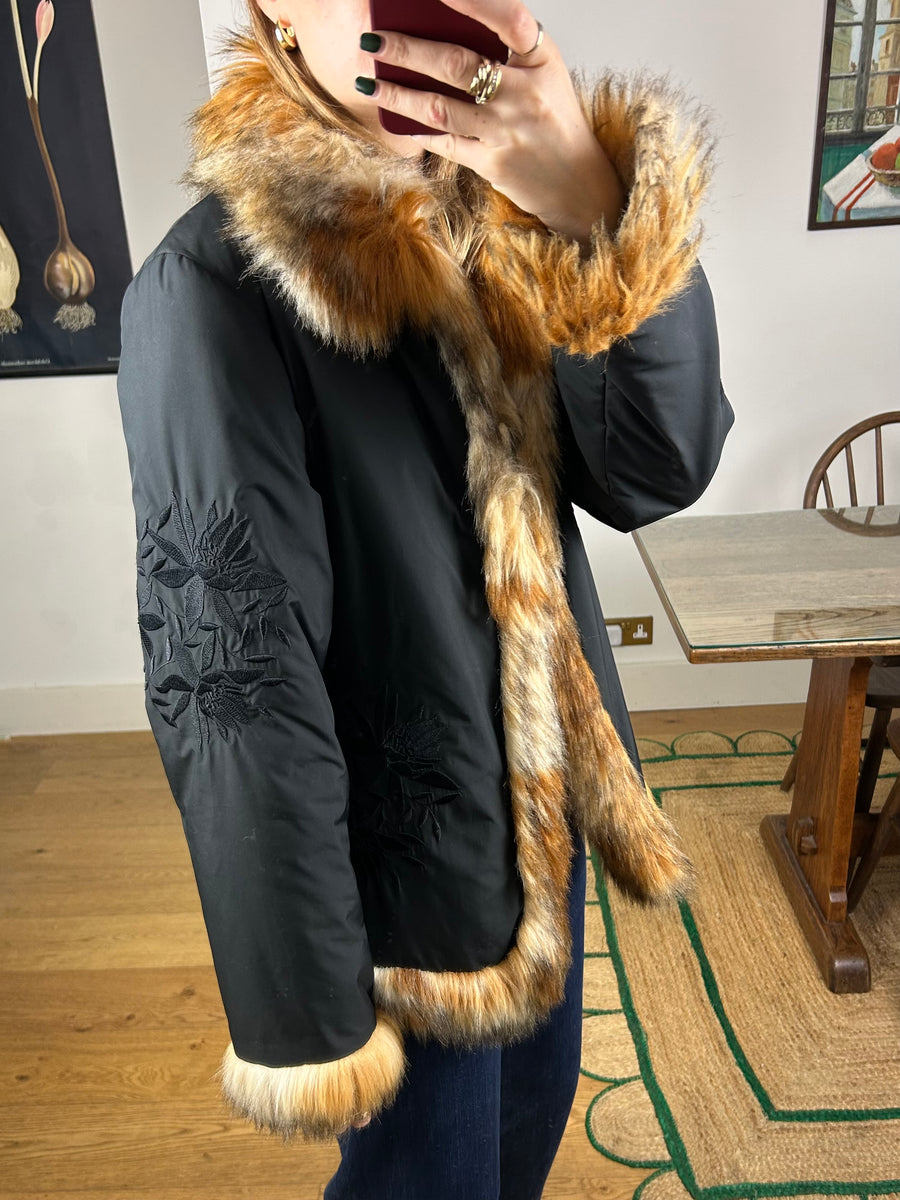 Embroidered Penny Lane Coat - S-M