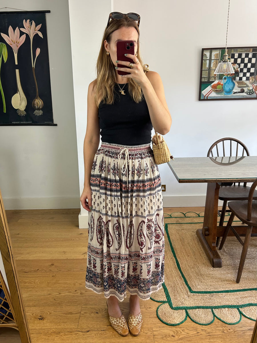 Boho Cotton Skirt - UK 8/10