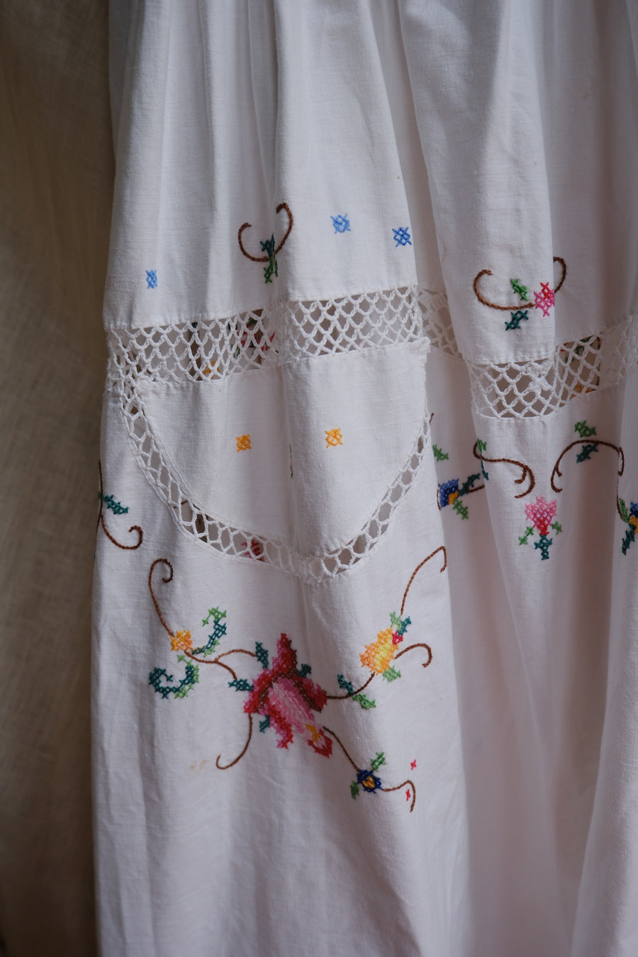 Reworked Embroidered Dress - UK 8