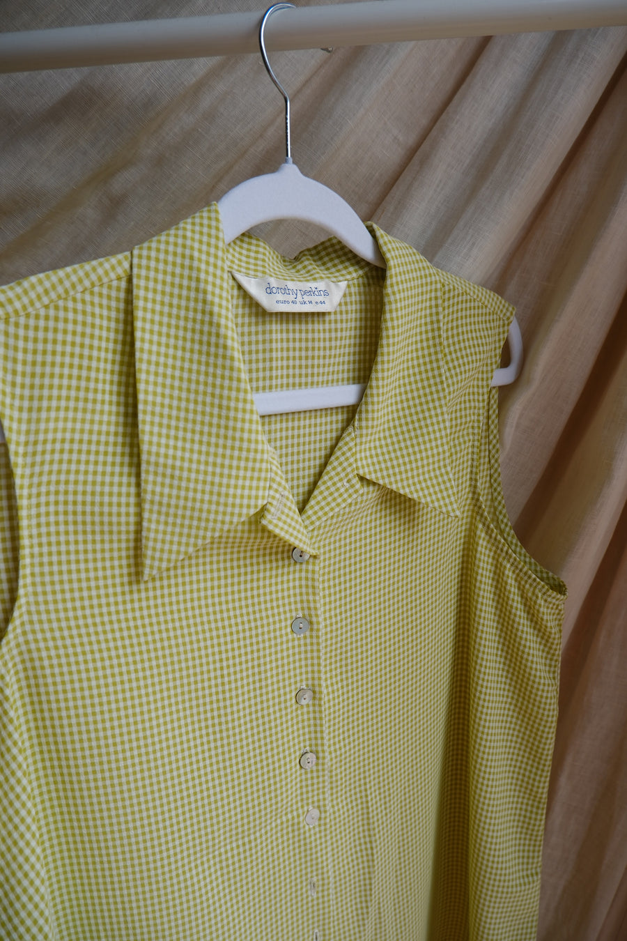 Green Gingham Shirt - M