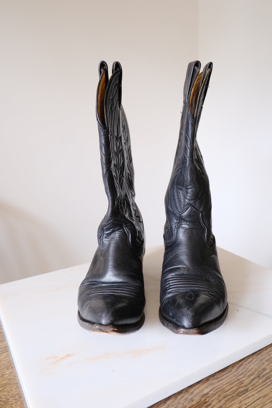 Black Cowboy Boots - UK 4