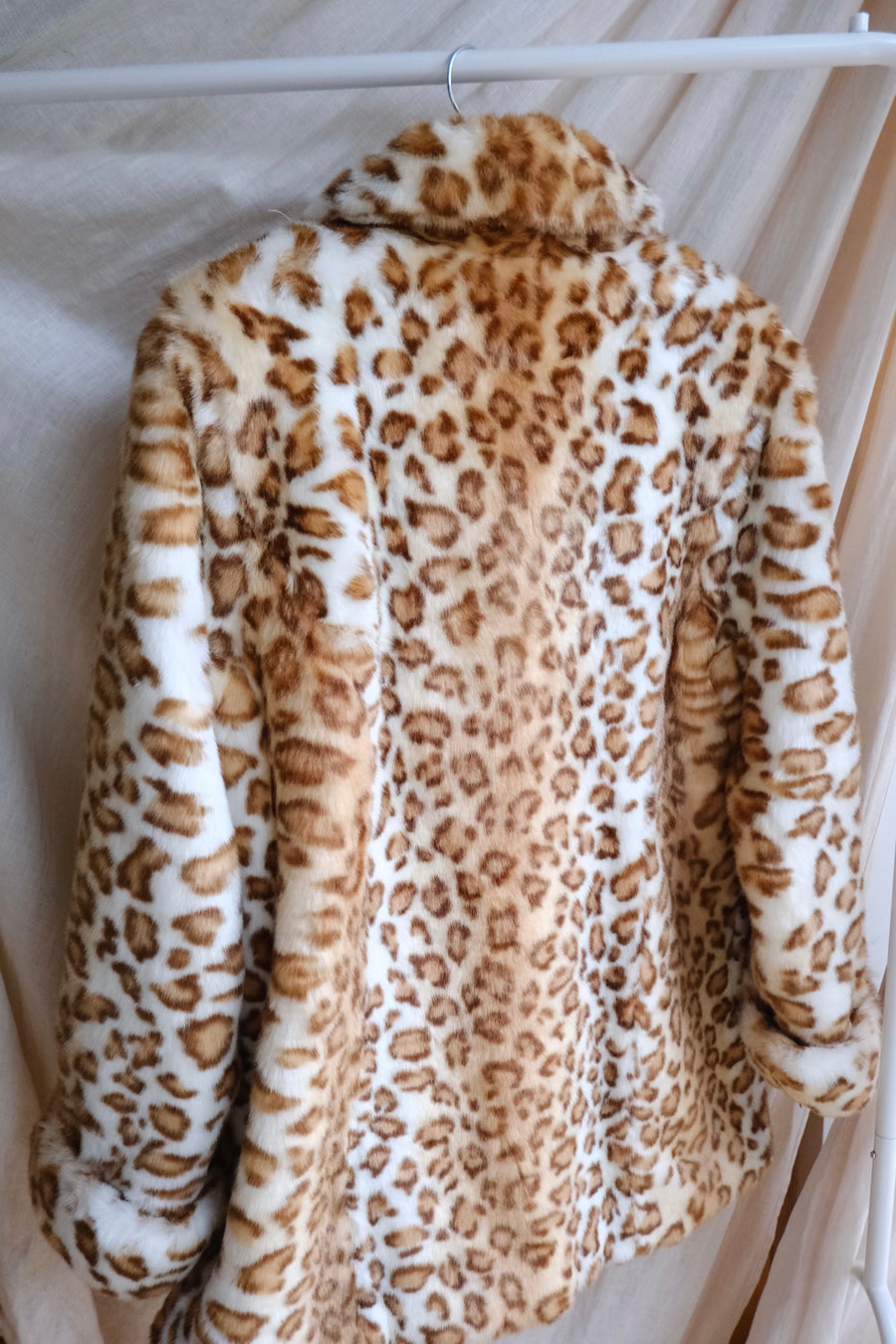 Animal Print Faux Fur Coat - S/M