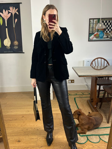 Black Velvet Blazer - S