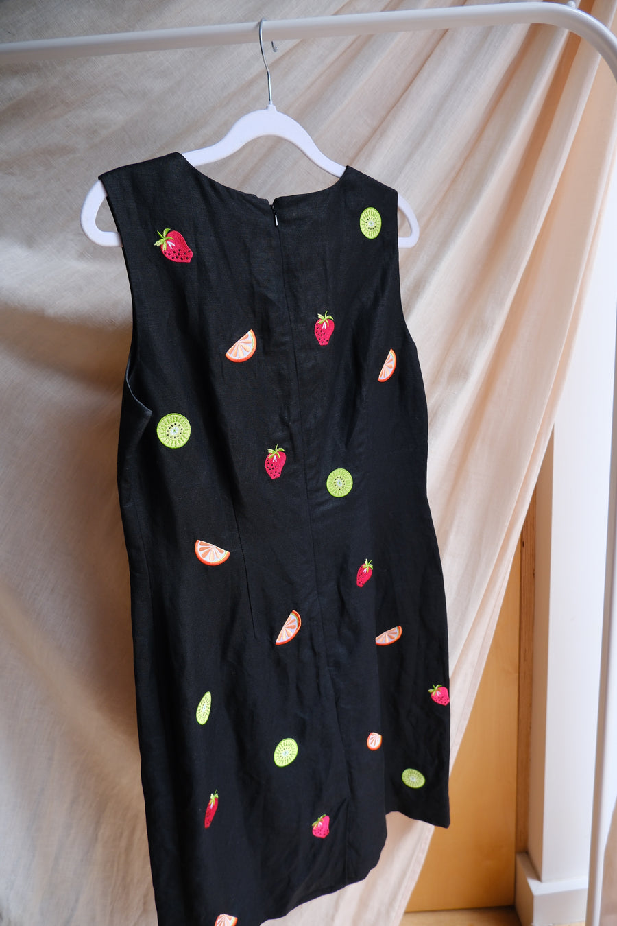 Embroidered Fruit Dress - UK 12