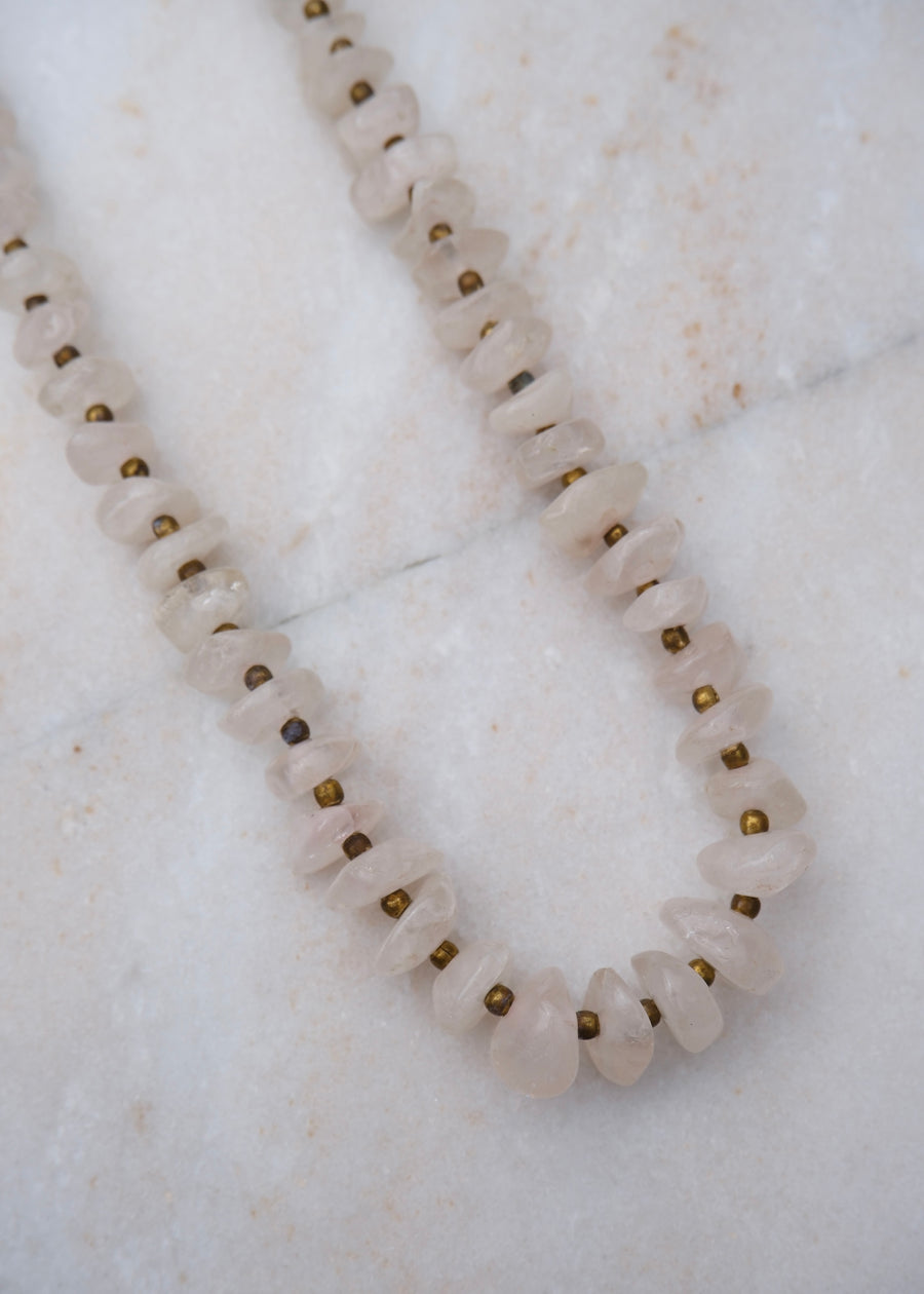 Rose Quartz Bead Necklace