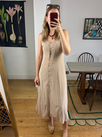 Silk Button-Down Dress - UK 8/10