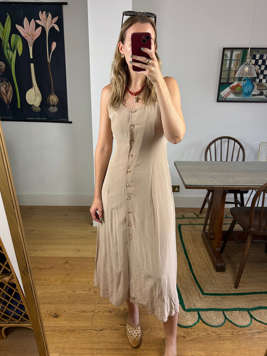 Silk Button-Down Dress - UK 8/10