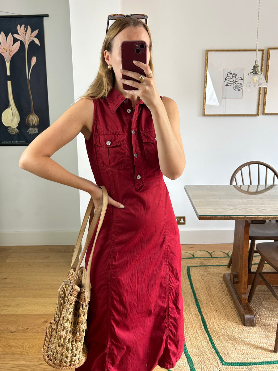 Red Maxi Dress - UK 10/12