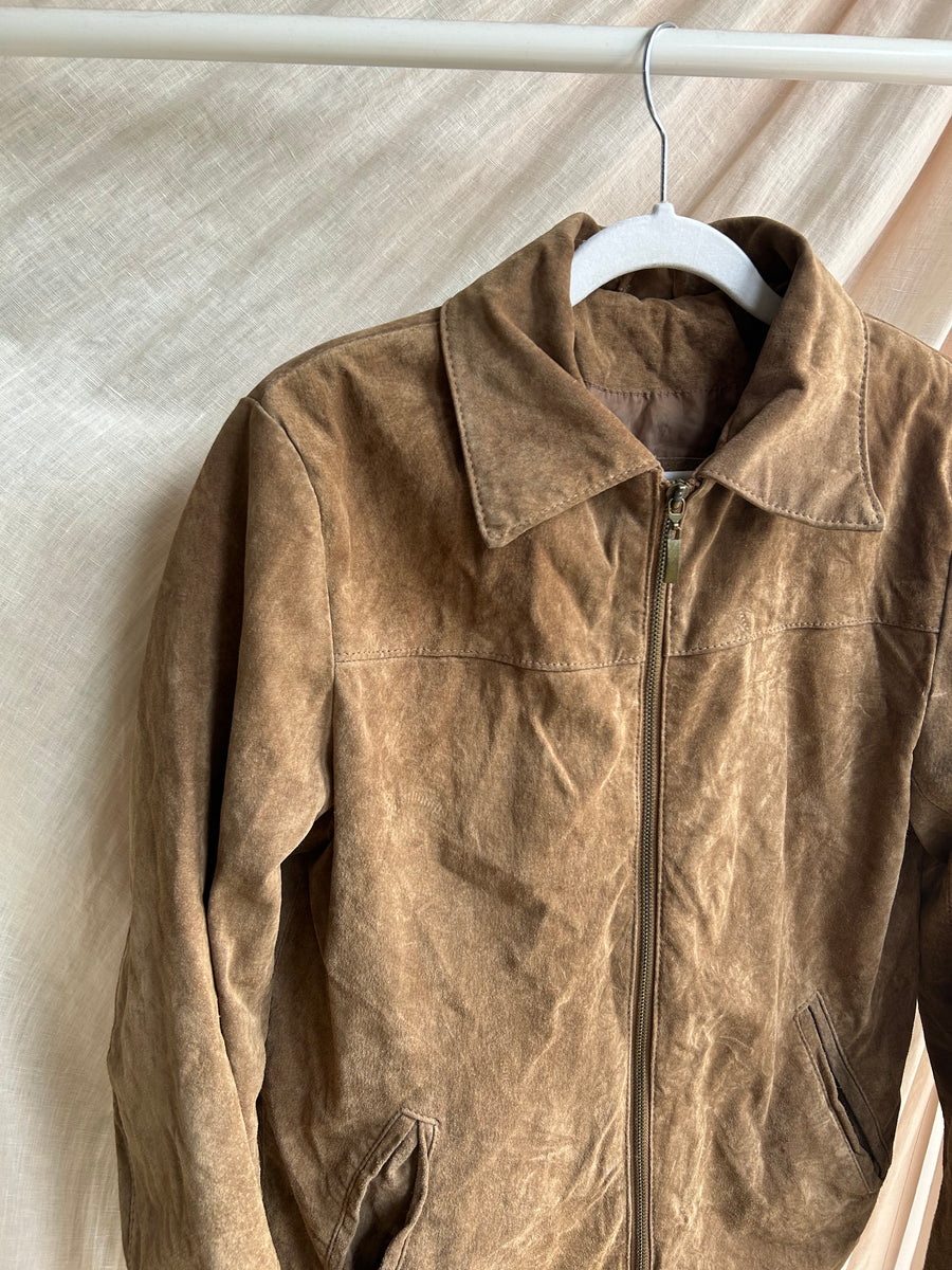 Brown Suede Jacket - M
