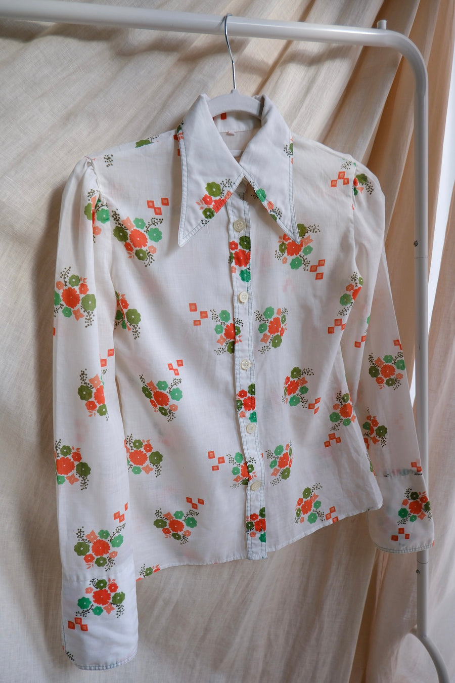 Floral Daggar Colour Shirt - XS-S