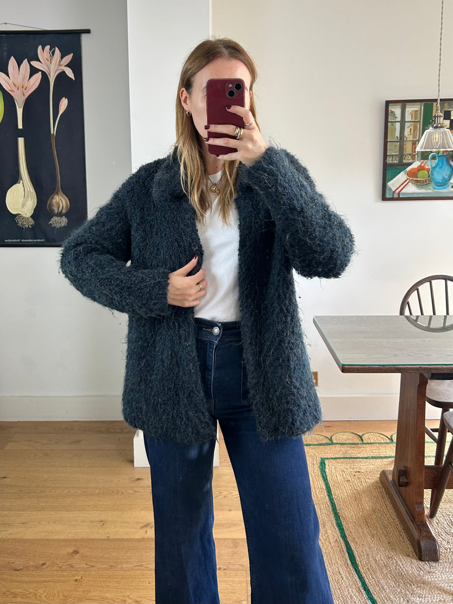 Wool & Mohair Cardigan - M