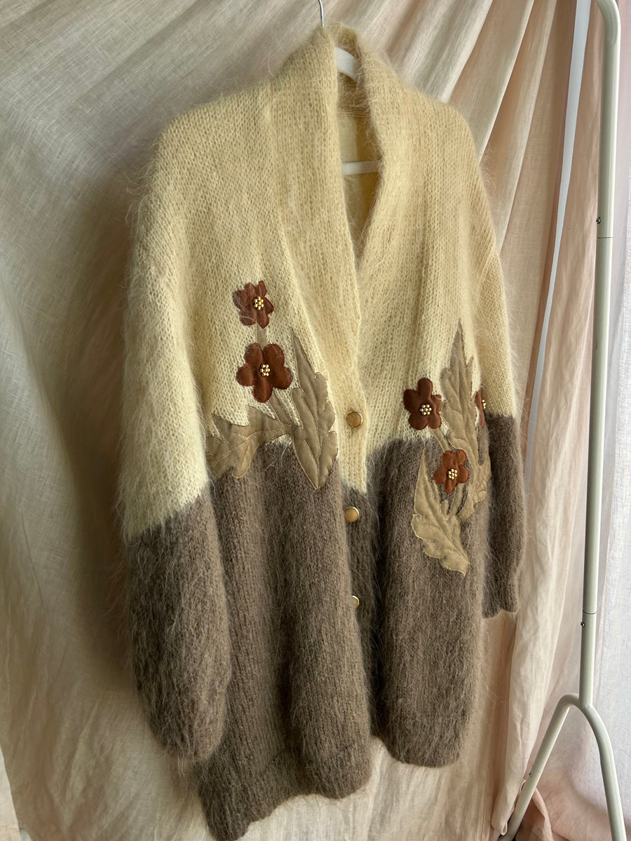 Floral Mohair Cardigan - L