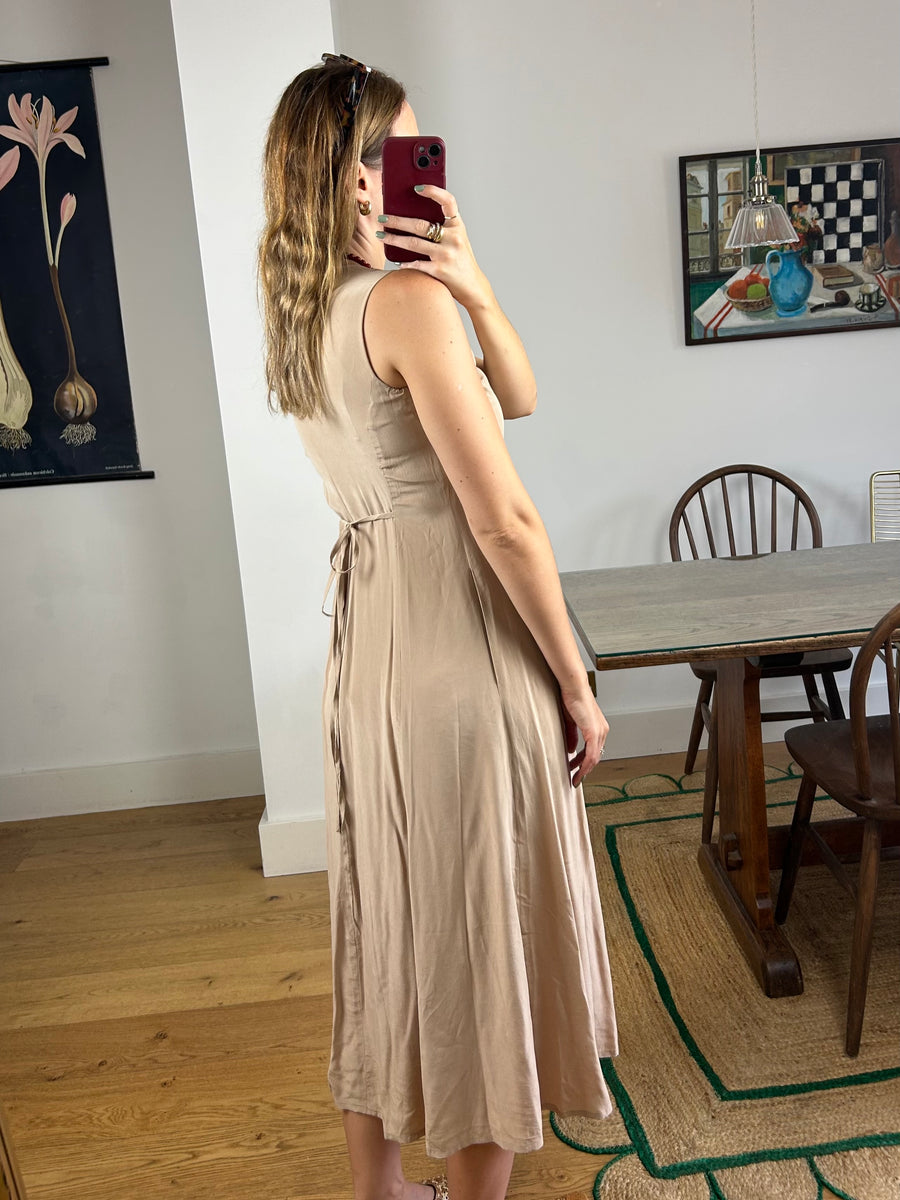 Silk Button-Down Dress - UK 8/10