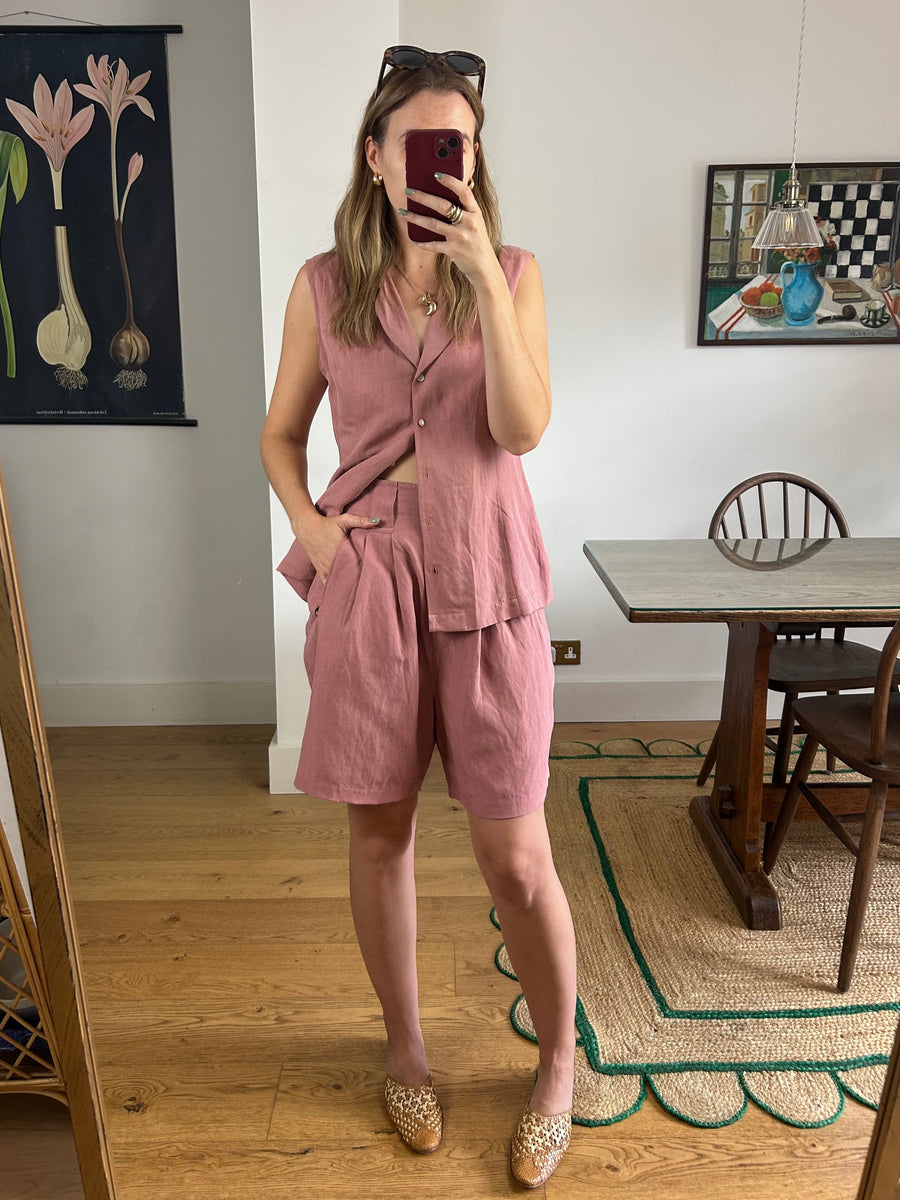 Pink Shorts & Blouse Co-ord - UK 12
