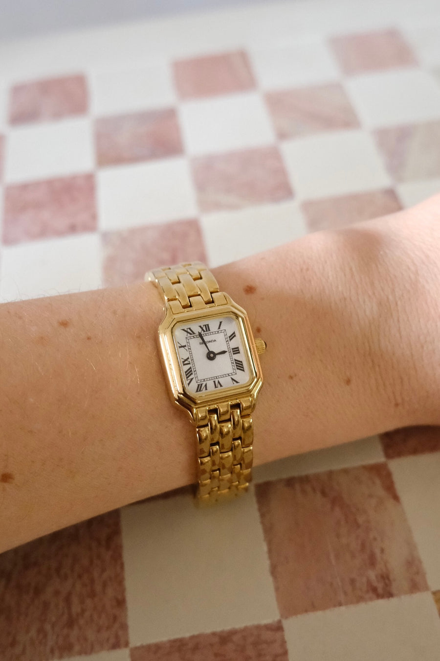 Sekonda Gold Plated Square Watch