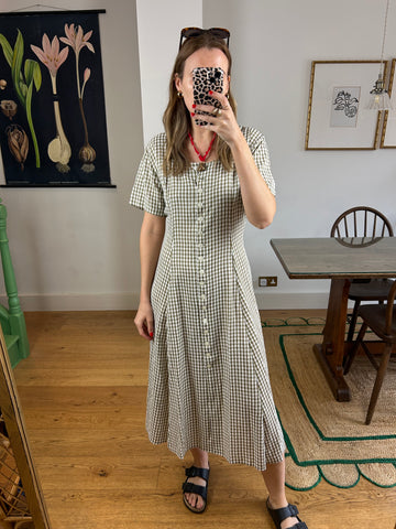 Gingham Midi Dress - UK 16