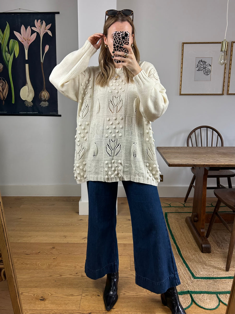 Pattern Knit Jumper - L