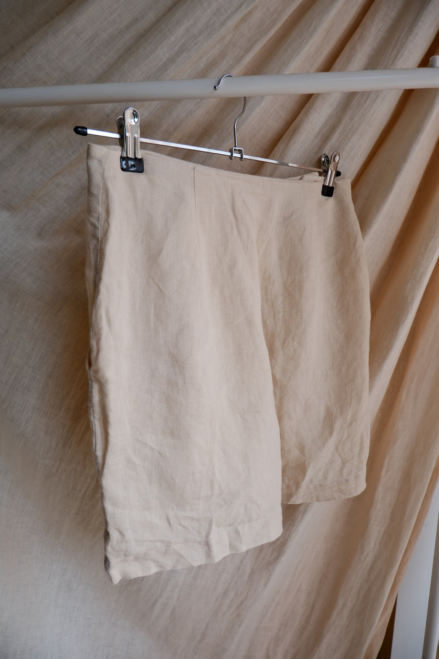Cream Linen Shorts - UK 8