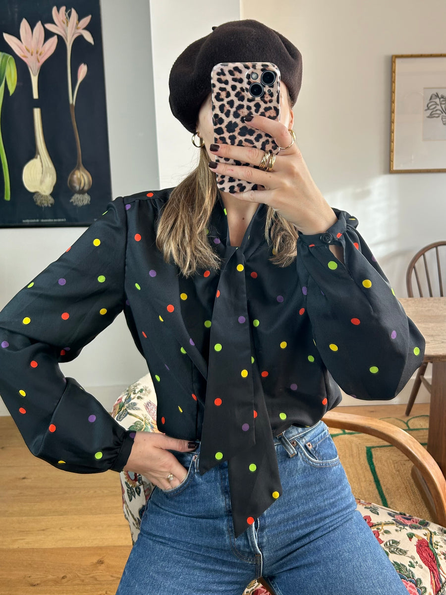 Polkadot Multicolour Blouse - M