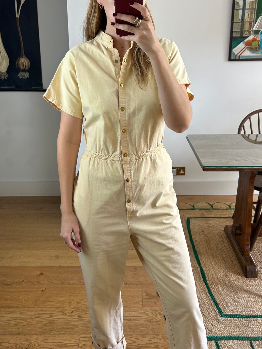 Yellow Cotton Boilersuit - UK 12/14