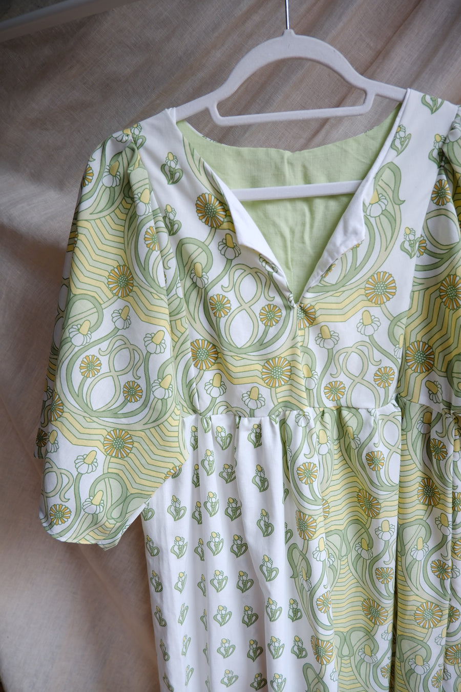 Green Pattern Kaftan Dress - UK 8/10