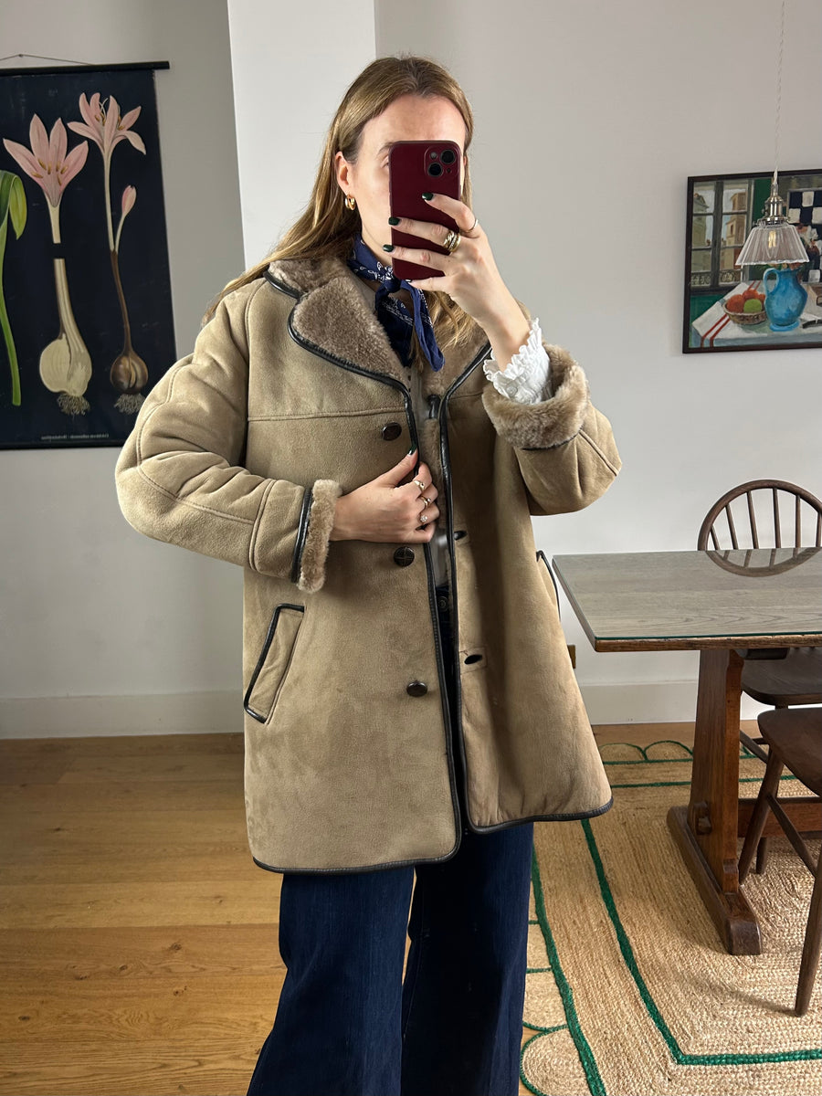 Suede Sheepskin Coat - S