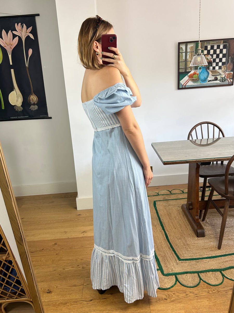 Blue Prairie Dress - UK 8