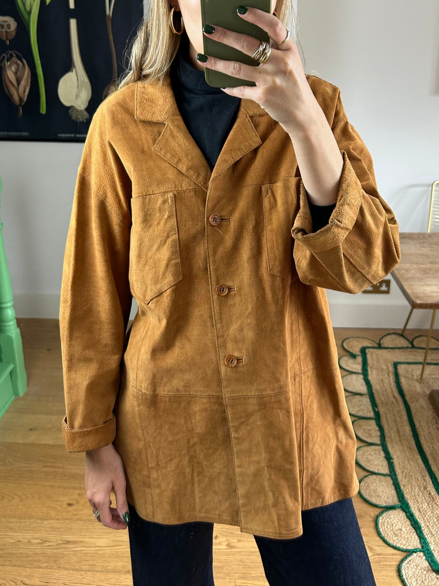 Brown Suede Shirt - S/M