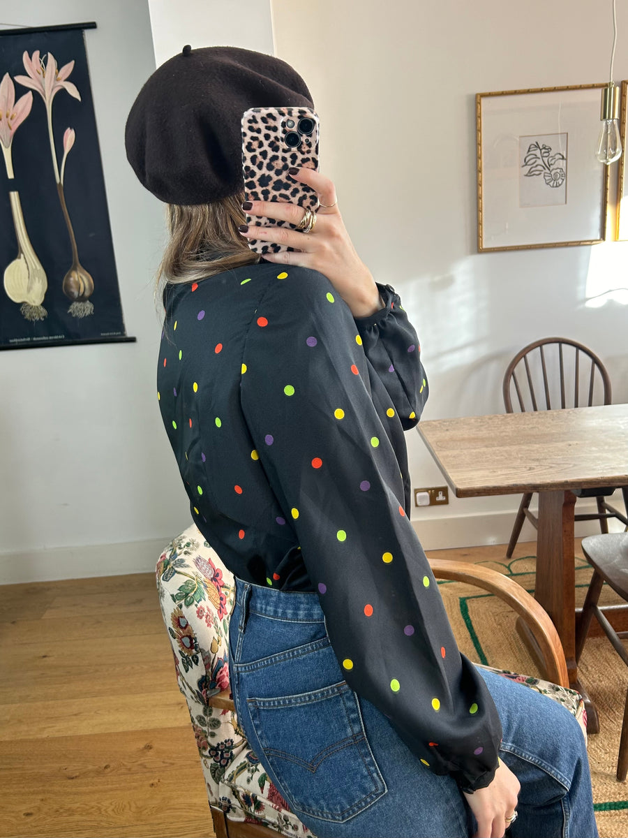 Polkadot Multicolour Blouse - M