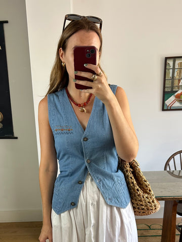Denim Waistcoat - M