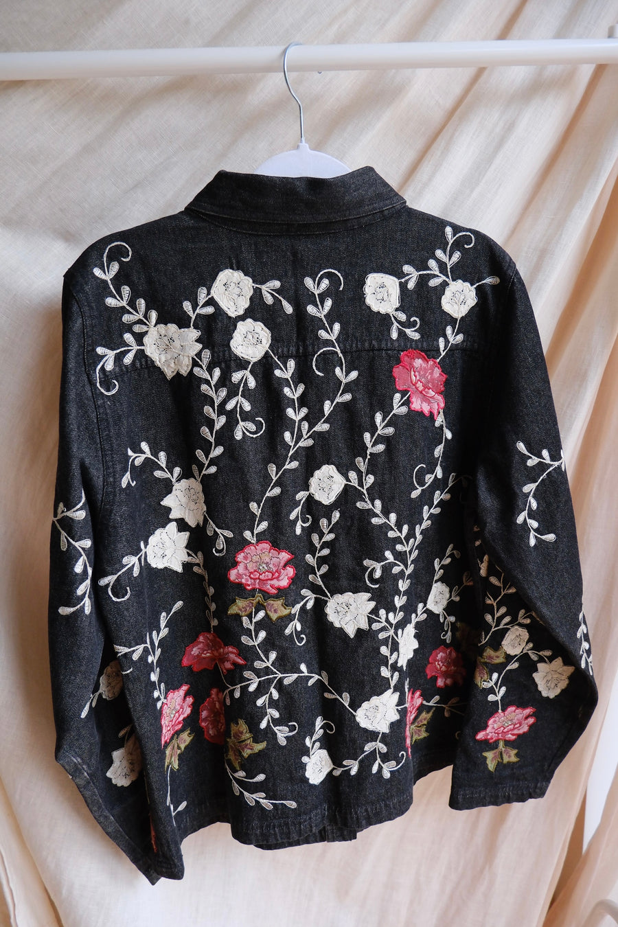 Embroidered Denim Jacket - M