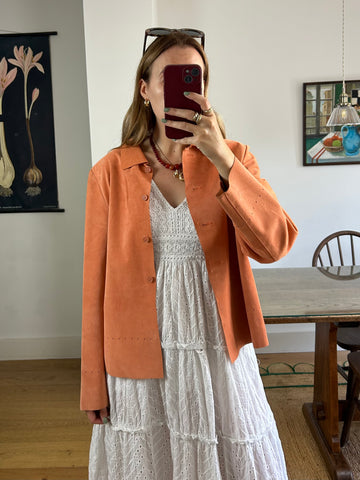 Peach Suede Shirt - M