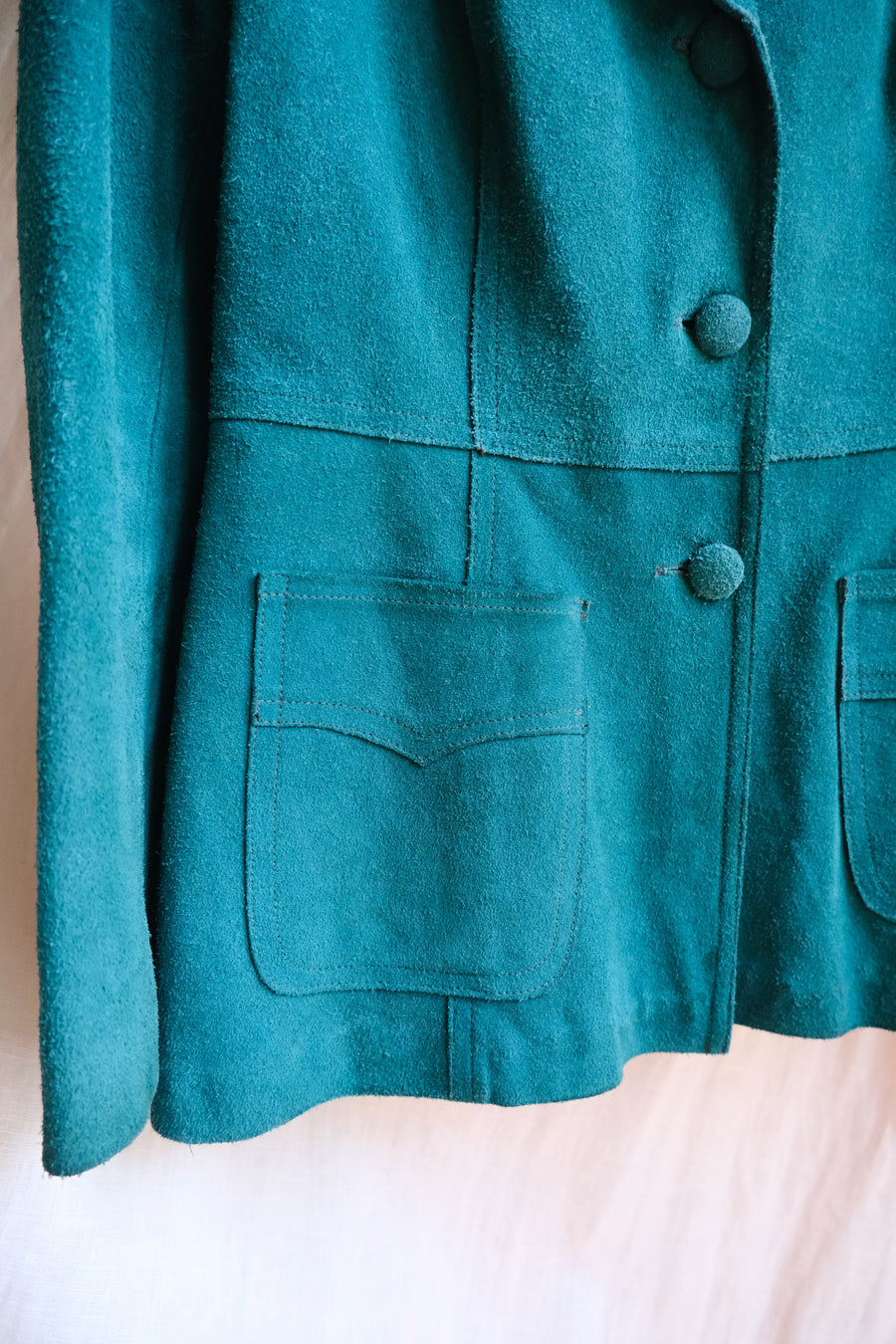 Green Suede Blazer - M