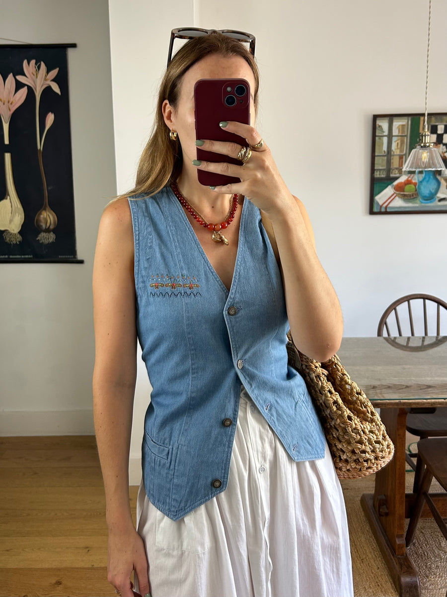 Denim Waistcoat - M