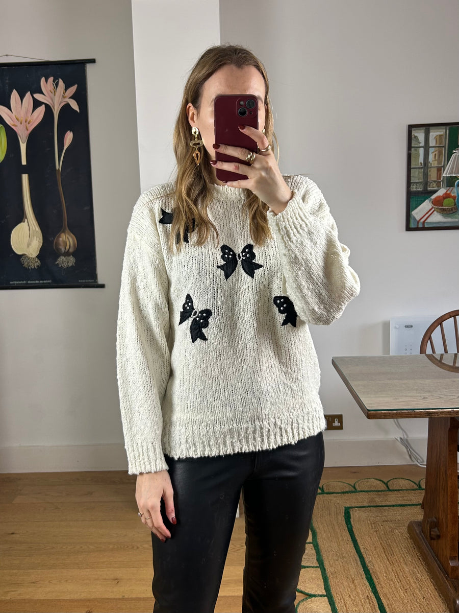 Bow Chenille Jumper - M