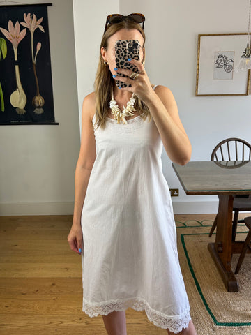 White Linen Dress - UK 10-12