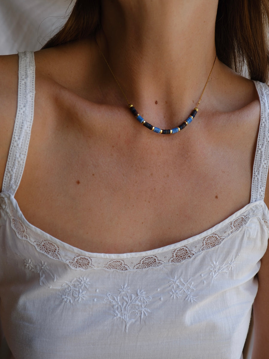 Beaded Gold Chain Necklace