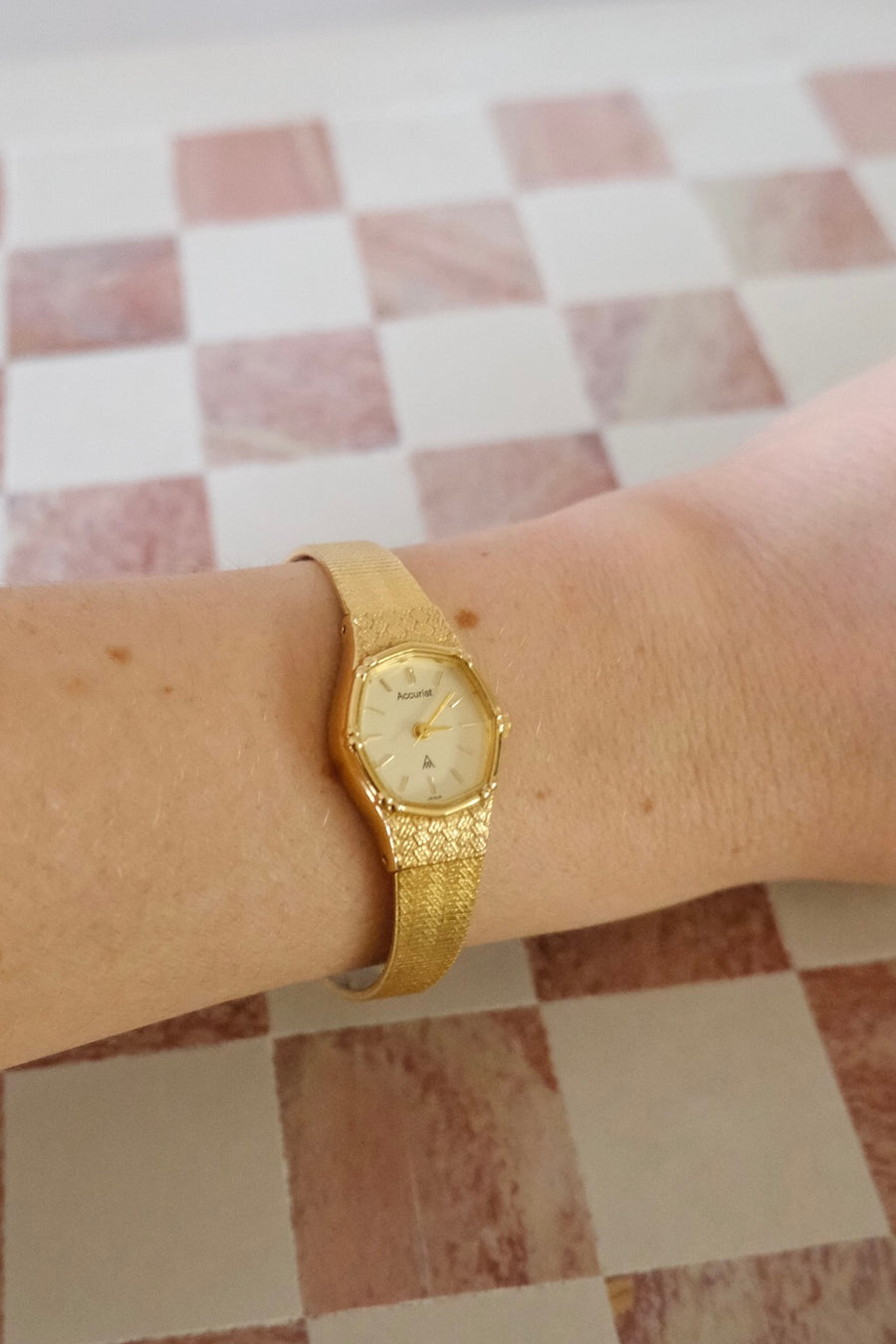 Accurist Gold Plated Octagon Face Watch