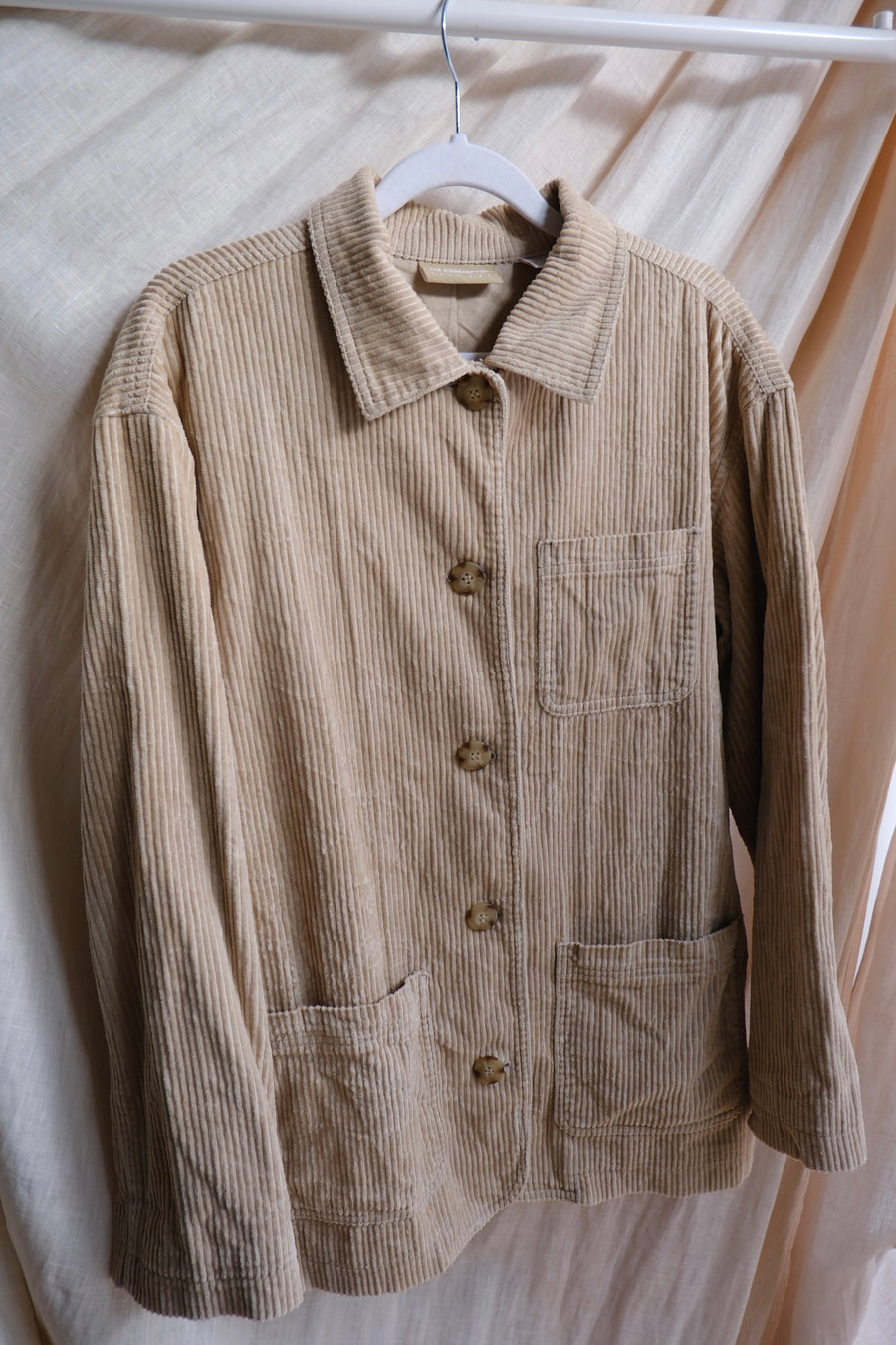 Beige Jumbo Cord Jacket - M