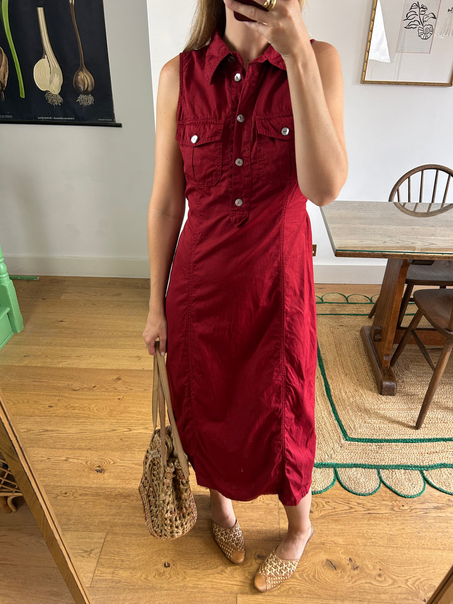 Red Maxi Dress - UK 10/12