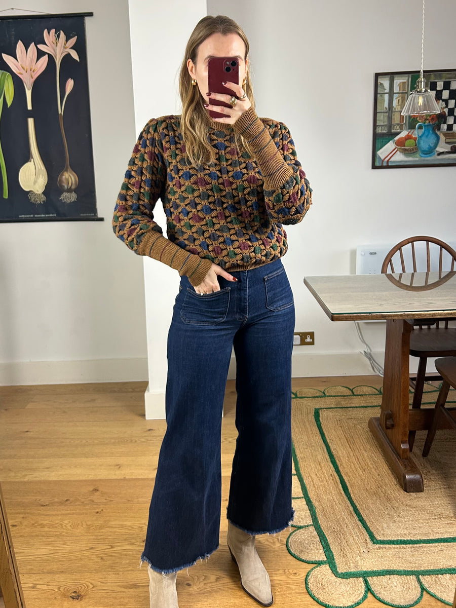 Brown Knit Jumper - S