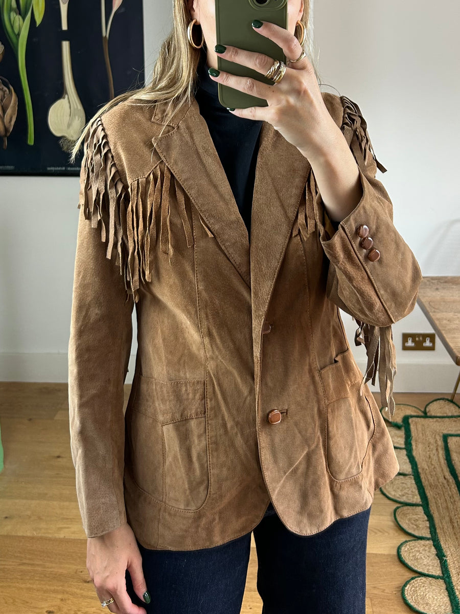 Suede Tassel Jacket - S