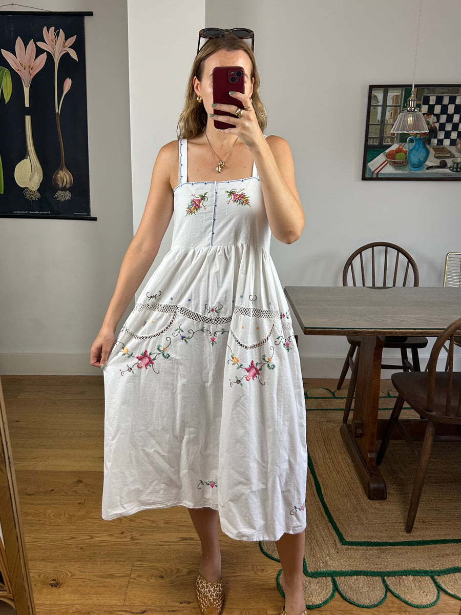 Reworked Embroidered Dress - UK 8