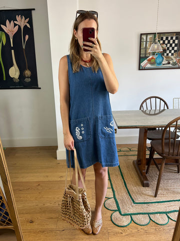 Sealife Denim Pinafore - UK 8/10