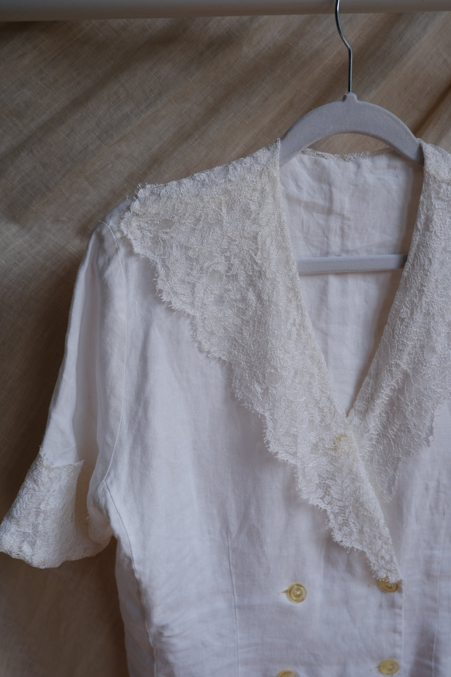 Linen & Lace Blouse - M