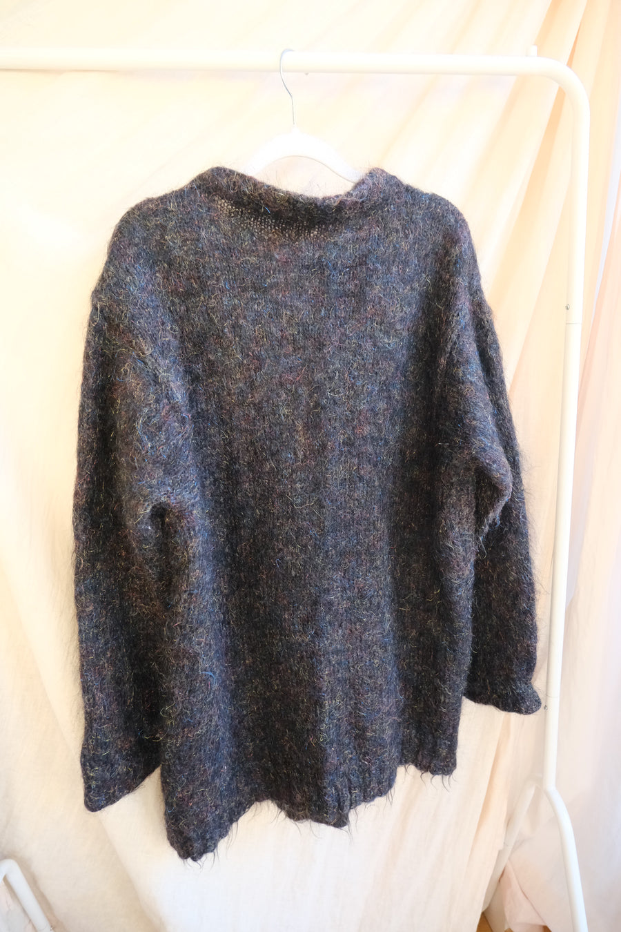 Black Mohair Cardigan - L