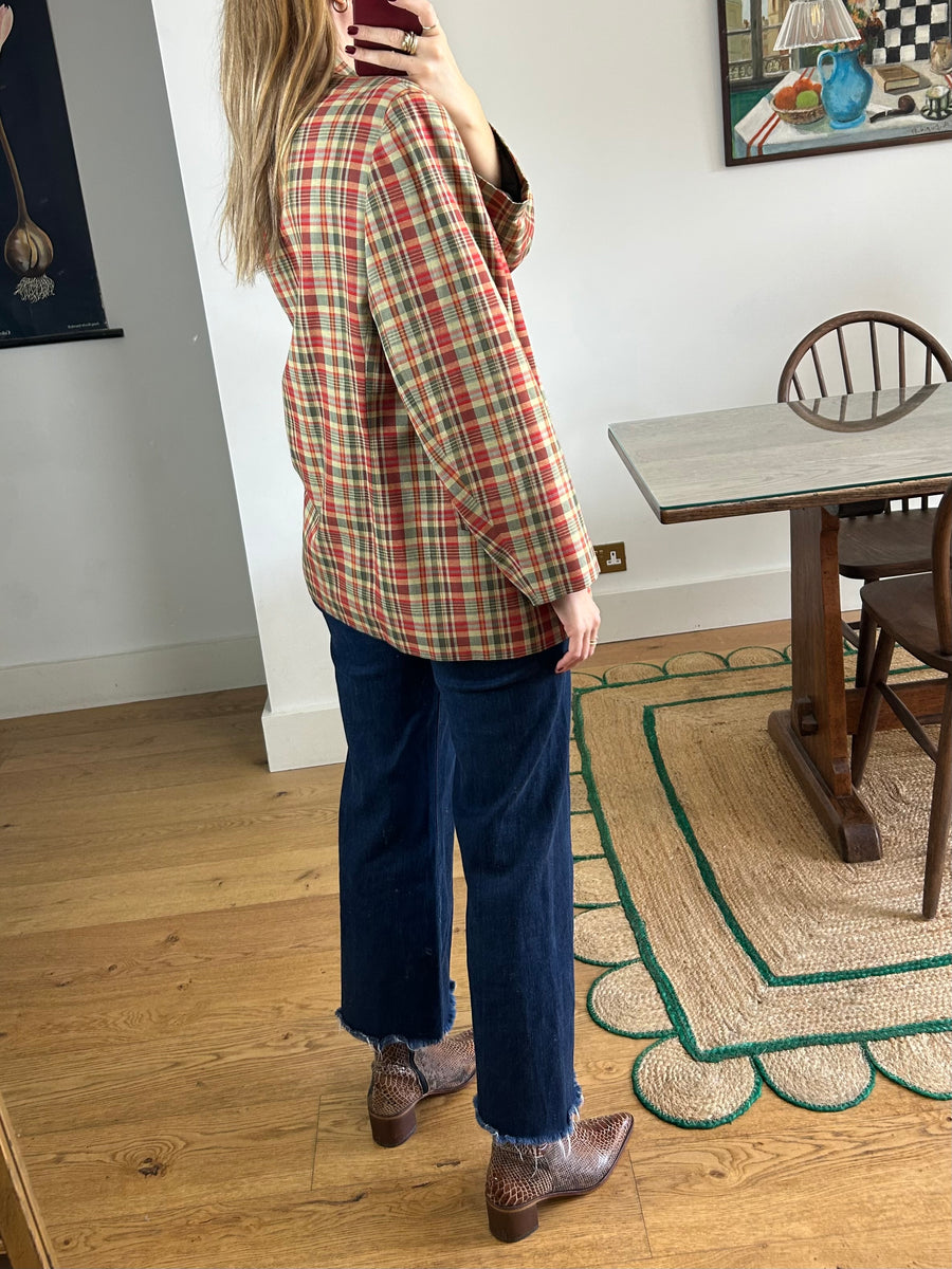 Autumnal Check Blazer - L