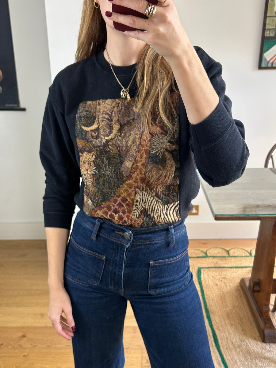 Animal Tapestry Sweatshirt - S